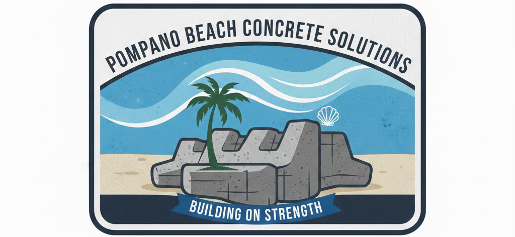 Pompano beach concrete logo